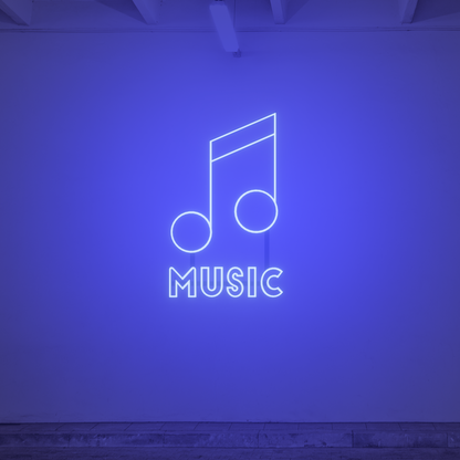 MUSIC SIGN 3D PRINTED CUSTOM NEON