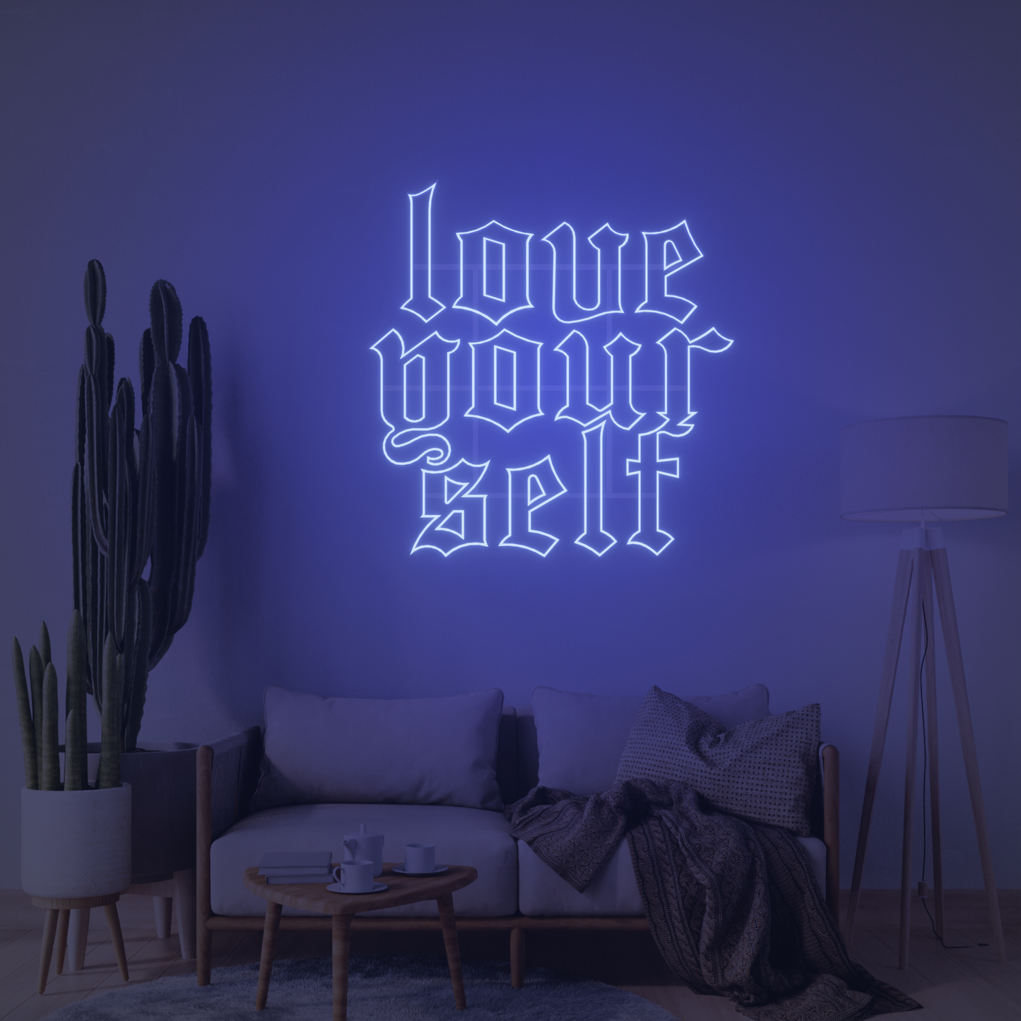 LOVE YOURSELF 3D PRINTED CUSTOM NEON SIGN