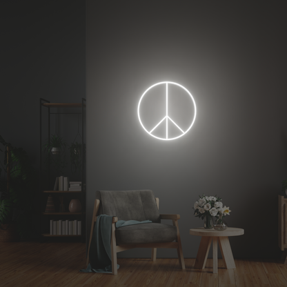 PEACE 3D PRINTED CUSTOM NEON SIGN