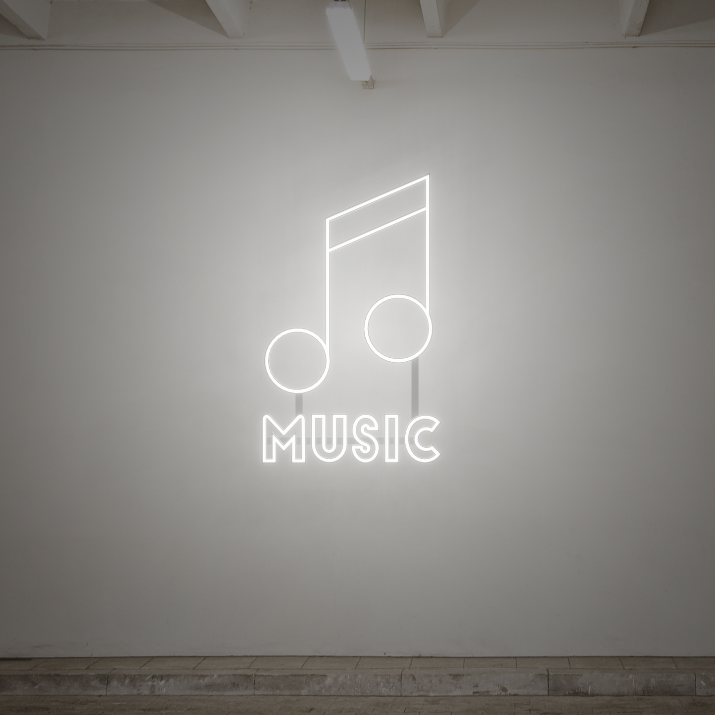 MUSIC SIGN 3D PRINTED CUSTOM NEON