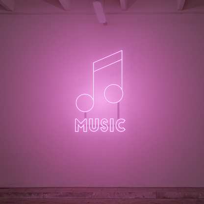 MUSIC SIGN 3D PRINTED CUSTOM NEON