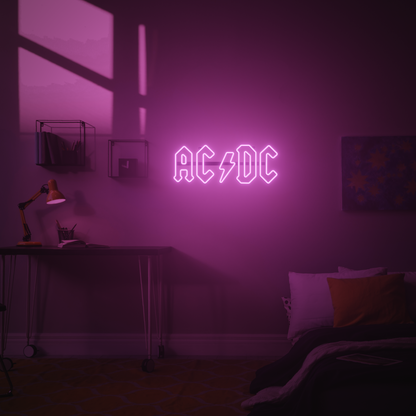 AC/DC 3D PRINTED CUSTOM NEON SIGN