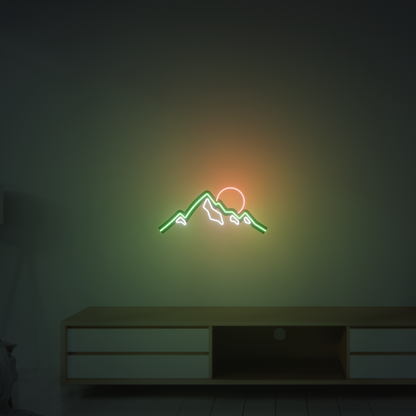 SNOWY MOUNTAIN 3D PRINTED CUSTOM NEON SIGN