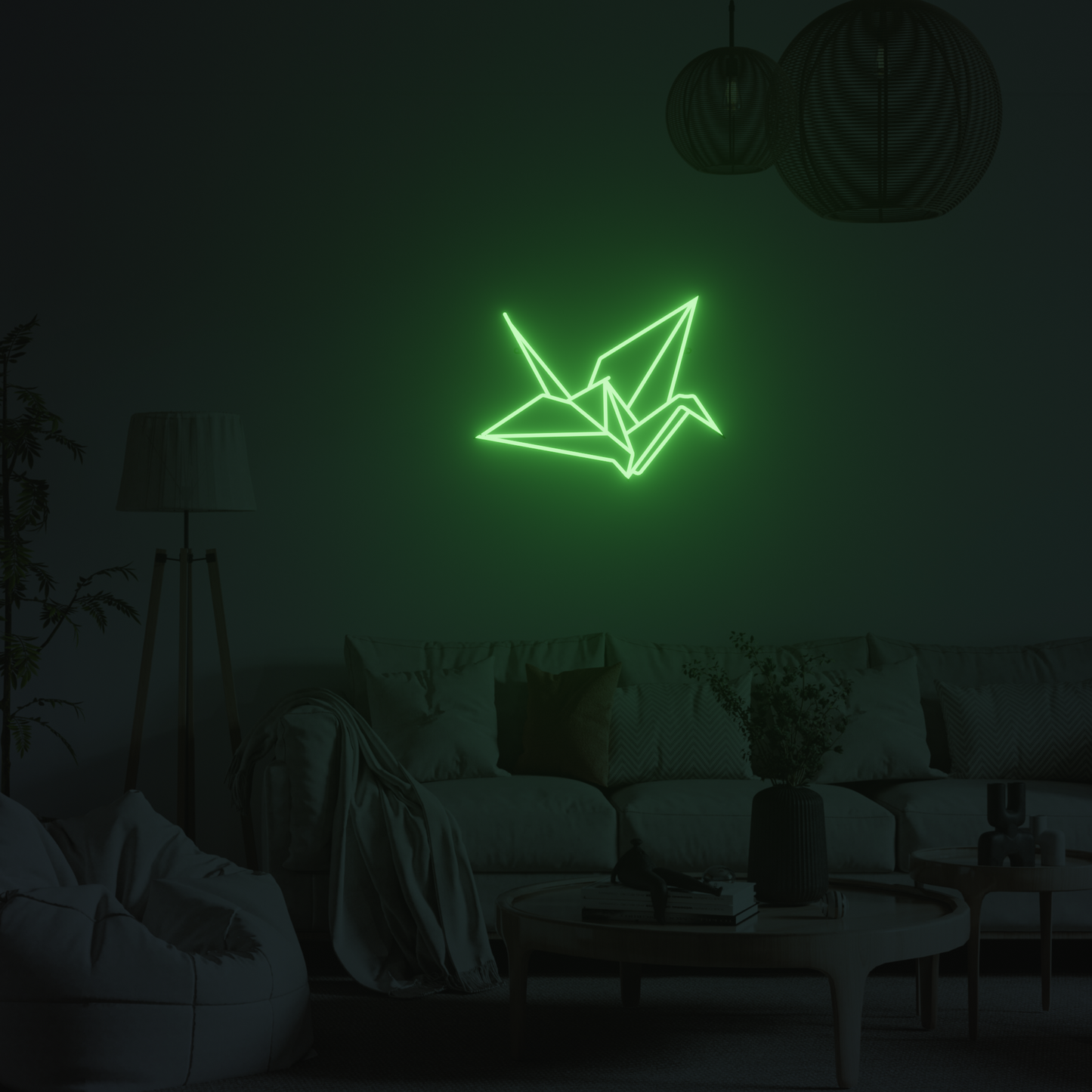 ORIGAMI CRANE 3D PRINTED CUSTOM NEON SIGN