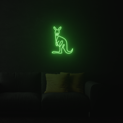 KANGAROO 3D PRINTED CUSTOM NEON SIGN