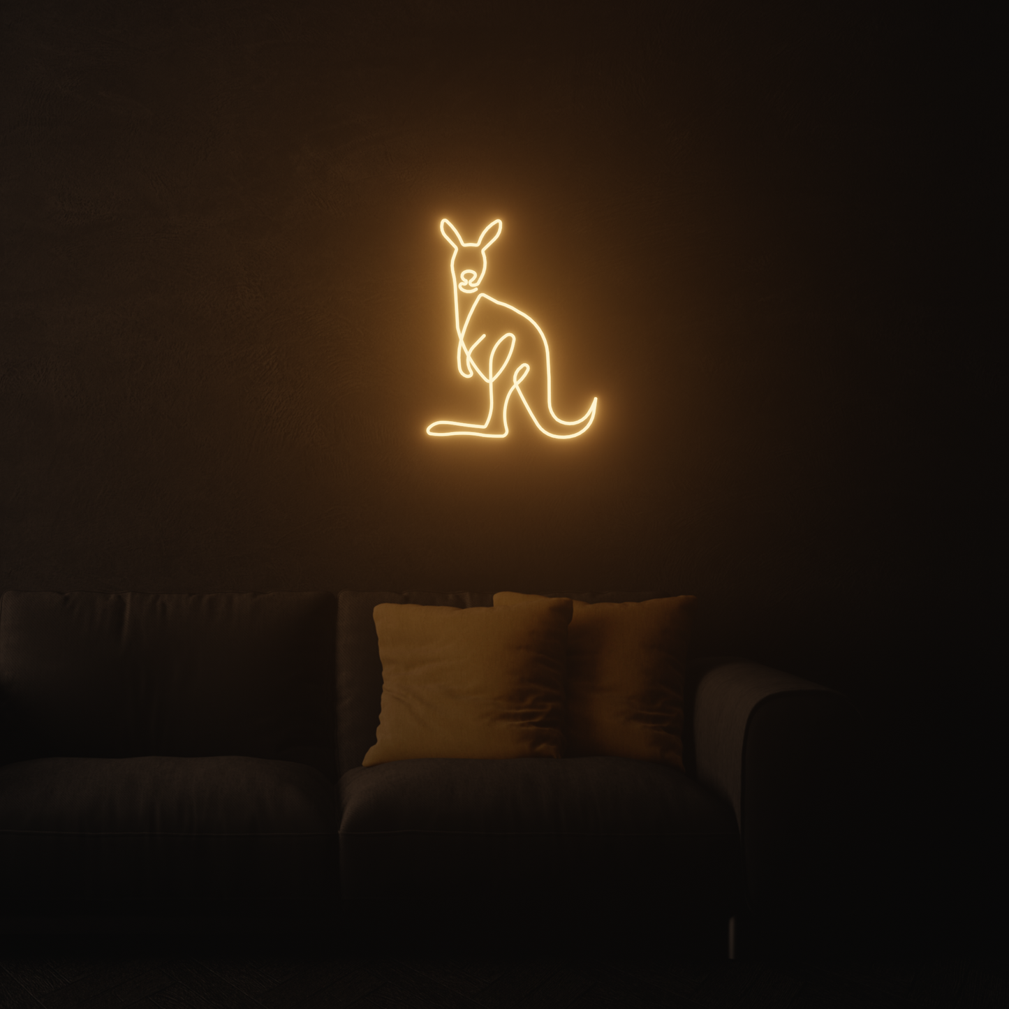 KANGAROO 3D PRINTED CUSTOM NEON SIGN