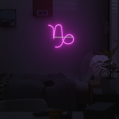 CAPRICORN ZODIAC 3D PRINTED CUSTOM NEON SIGN