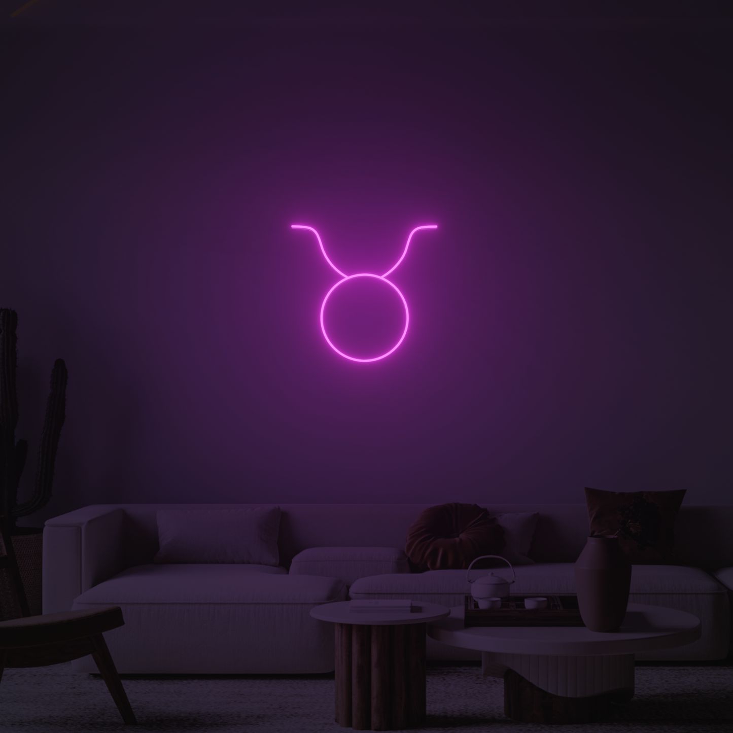 TAURUS ZODIAC 3D PRINTED CUSTOM NEON SIGN