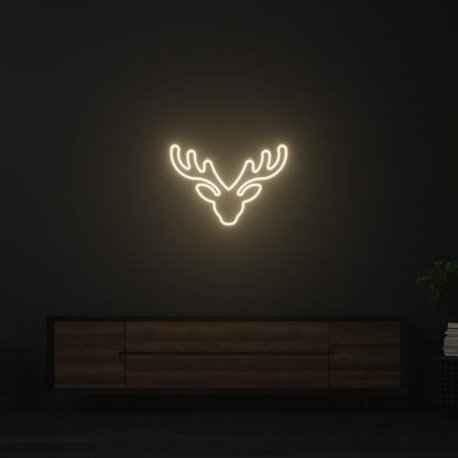 REINDEER 3D PRINTED CUSTOM NEON SIGN