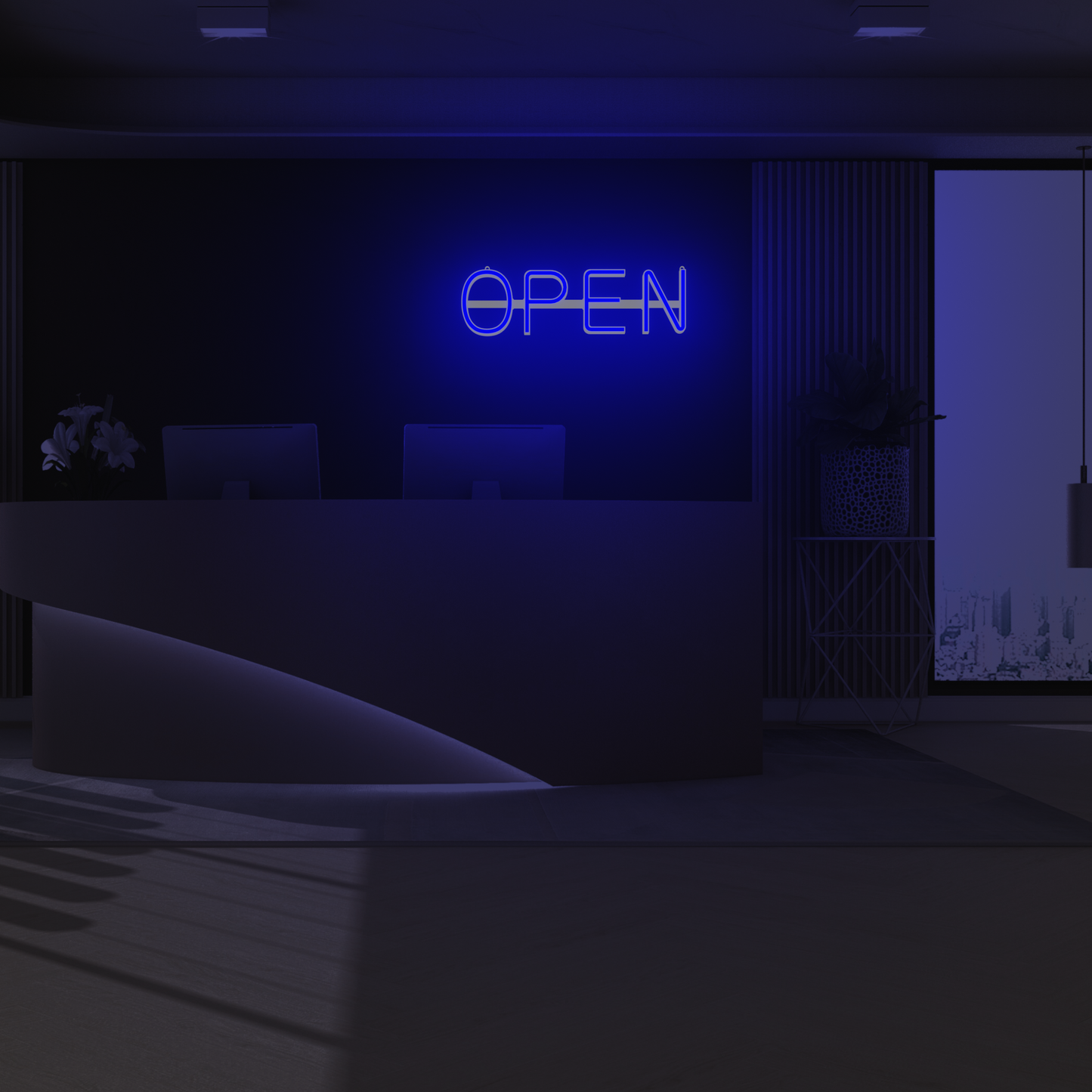 OPEN SIGN 3D PRINTED CUSTOM NEON SIGN