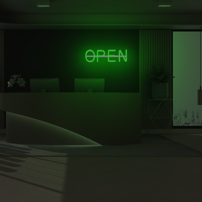 OPEN SIGN 3D PRINTED CUSTOM NEON SIGN