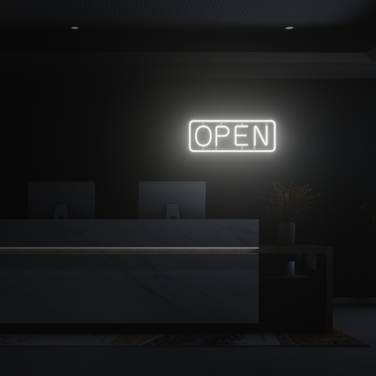 OPEN SIGN WITH FRAME 3D PRINTED CUSTOM NEON SIGN