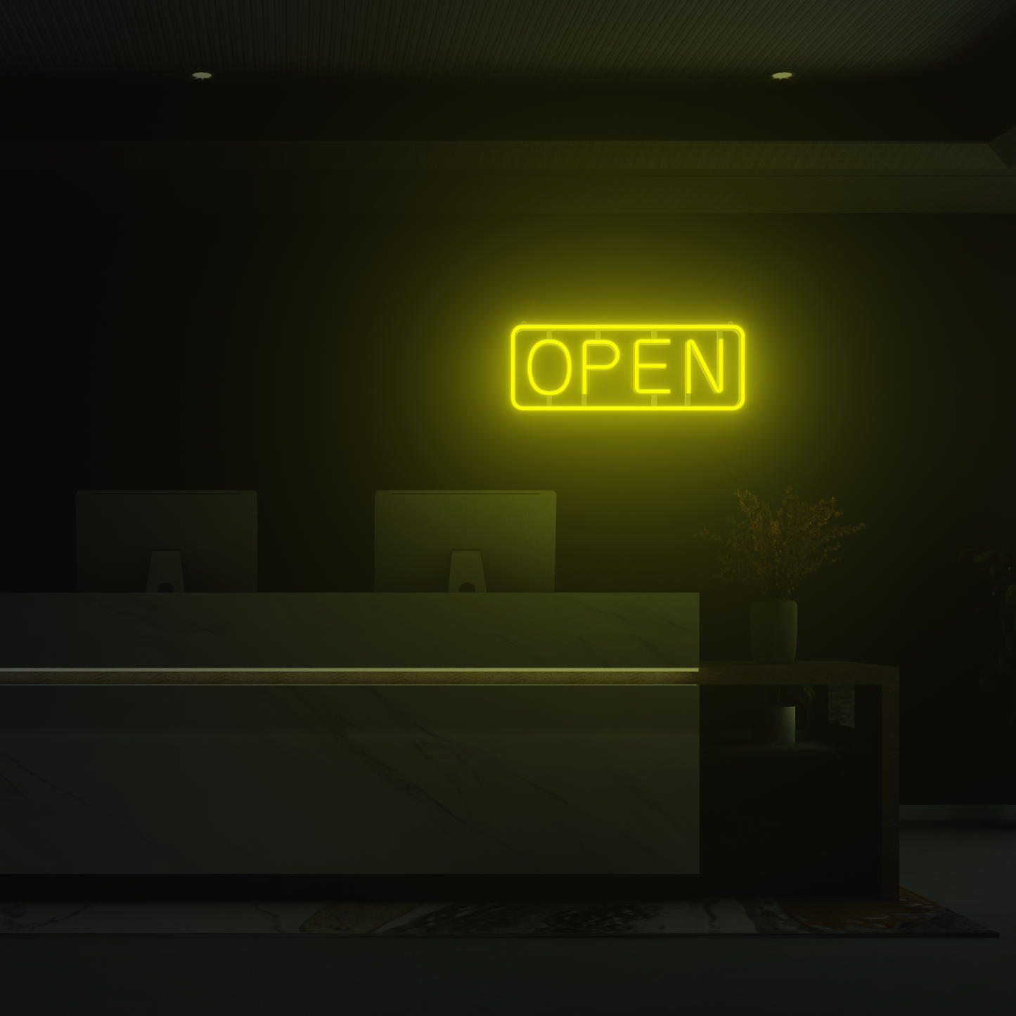 OPEN SIGN WITH FRAME 3D PRINTED CUSTOM NEON SIGN